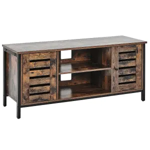 Beliani Industrial TV Stand Dark Wood VILSECK