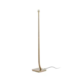 Luminosa Rem 1 Light Floor Lamp Antique Gold - Shade Not Included, E27