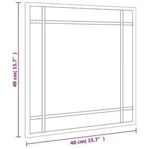 Mirl Rectangle Metal Wall Mirror 40cm H x 40cm W