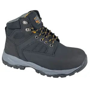 Grafters Mens Action Nubuck Safety Boots Black (14 UK)