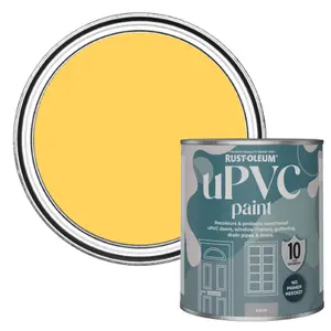 Rust-Oleum Lemon Jelly Satin UPVC Paint 750ml