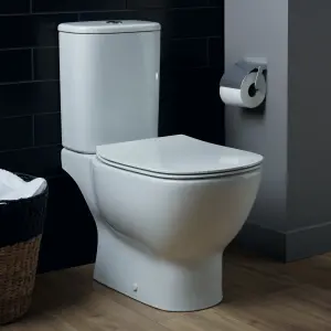 Ideal Standard Tesi White Slim Close-coupled Toilet set with Soft close seat & Close coupled cistern