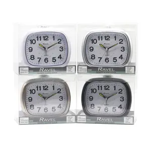 Analogue Quartz Movement / Crystal Alarm Tabletop Clock Black