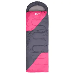 Active Era Premium Waterproof Lightweight Sleeping Bag - Pink - 3-4 Seasons