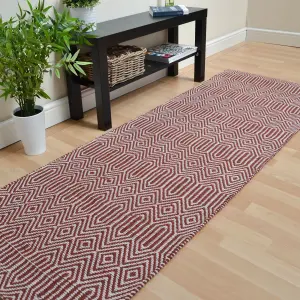 Geometric Handmade Modern Easy to clean Rug for Dining Room Bed Room and Living Room-66 X 200cm (Runner)