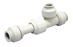 JG Speedfit White Push-fit Pipe tee (Dia)15mm x 15mm x 15mm