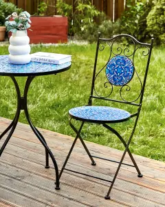 Set of 2 Garden Chairs CIGLIANO Metal Black