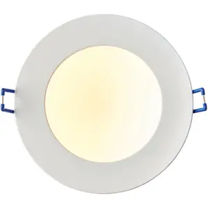 2 PACK Anti-Glare Recessed IP65 Ceiling Downlight - 12W CCT LED - Matt White