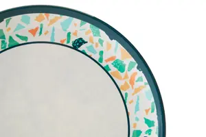 Interiors by Premier Assorted Terrazzo Dinner Plate, Durably Constructed Round Plate, Versatile Patterned Plate, Food Plate