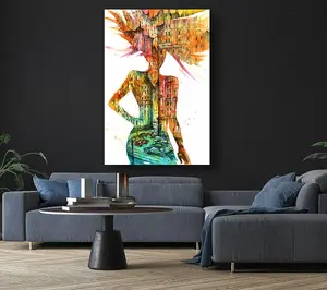 Woman Of The City Canvas Print Wall Art - Medium 20 x 32 Inches