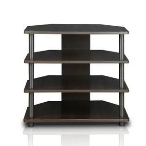 Furinno 15093CC/GY Turn-N-Tube Easy Assembly 4-Tier Petite TV Stand, Espresso