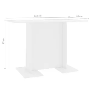 Palmeri Dining Table High Gloss White