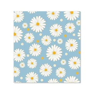 Summer Daisy Pattern Premium Glass Kitchen Splashback W600mm x H600mm