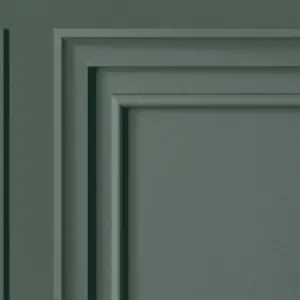 Laura Ashley Redbrook Green Wood panel effect Smooth Wallpaper