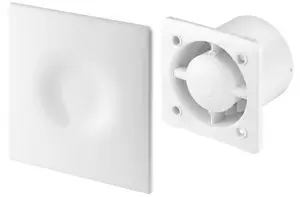 Awenta 125mm Timer ORION Extractor Fan White ABS Front Panel Wall Ceiling Ventilation