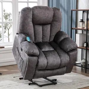 Power Massage Lift Recliner Chair with Heat and Vibration and Safety Motion Reclining Mechanism