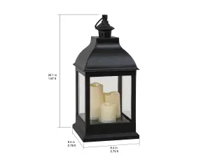 Sunjoy Classic Black 50CM Outdoor Battery Powered Lantern