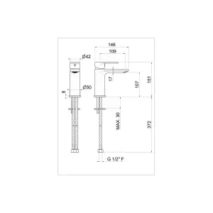 Fonthill Matt Black Basin Mono mixer Tap