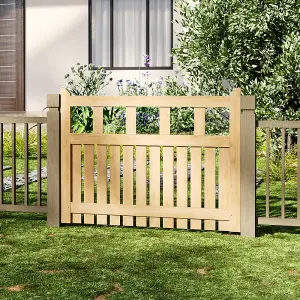 Outdoor Wooden Freestanding Gate for Garden and Fence Doors 120cm W x 90cm H