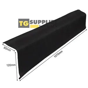 Black Universal CorruGuard Roofing Verge - Corrugated Roofing Side Flashing - Verge Cap For Corrugated Bitumen Roofing Sheets