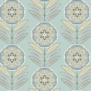 Galerie Mulberry Tree Light Blue Floral Wallpaper Roll