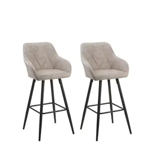 Maxman 11.02cm Bar Stool (Set of 2) Beige