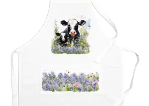 Purely Home Friesian Cow & Calf  Apron - Countryside Farm Kitchen Cooking & Baking Gift