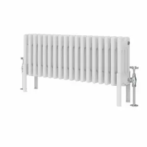 Right Radiators 300x830 mm Horizontal Traditional 4 Column Cast Iron Style Radiator White