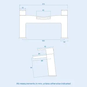 Nes Home Wilpa Basin Mixer Tap & Bath Filler Tap Chrome