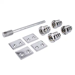 Sash Heritage Flush Sash Stop - 19mm (4 per pack) - Chrome Plated