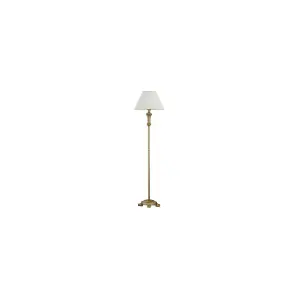 Luminosa Dora 1 Light Floor Lamp Antique Brass, E27