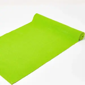 Homescapes Cotton Plain Lime Green Table Runner