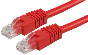 PRO SIGNAL - RJ45 Male to Male Cat6 UTP Ethernet Patch Lead, 3m Red