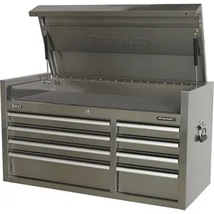 Premium Stainless Steel 8 Drawer Tool Chest - 1055mm x 450mm x 565mm Storage Solution