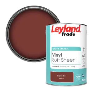 Leyland Trade Vinyl Soft Sheen Walls & Ceilings Emulsion Paint Brown Red (RAL 3011) - 5L