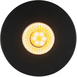 Mini Recessed Downlight Fixture - 4W Warm White COB LED Driver - Matt Black