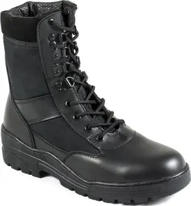 Nitehawk Army/Military Patrol Black Leather Combat Boots Outdoor Cadet Security