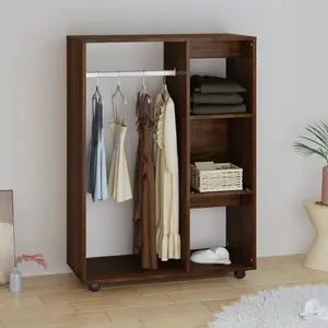 Wardrobe Brown Oak 80x40x110 cm Engineered Wood