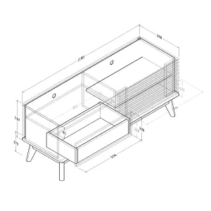 LV41 Columbian Walnut TV Cabinet