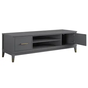 Westerleigh TV-Stand with Doors in Black