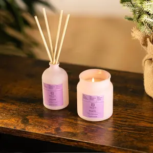 Scented Candle and Diffuser Set - Grapefruit and Rose