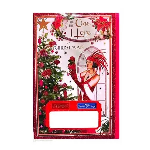 Simon Elvin To The One I Love Christmas Tree Greetings Card (Pack of 6) Red/White (One Size)