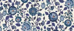 Cath Kidston Strawberry Gardens Glass Splashback - Blue (600x250mm)