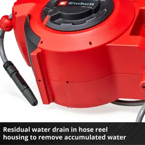 Einhell Power X-Change Cordless Hose Reel With 30m Hose - Automatic Rewind And Wall Mount - GE-HR 18/30 Li-Solo - Body Only