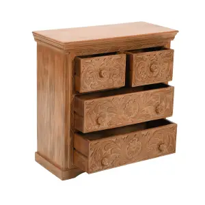 Contrive Mango Wood Chest Of 4 Drawers