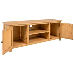 vidaXL TV Cabinet 110x35x44 cm Solid Oak Wood