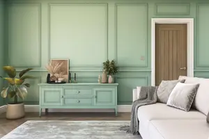 Hemway Chalk Based Furniture Paint Matt A5 Sample, Chartwell Green, Peel & Stick Swatch For Interior Walls Wood