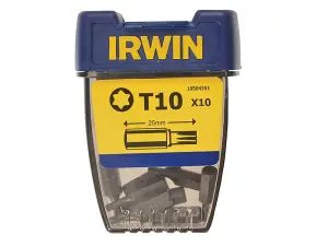 IRWIN Torx Screwdriver Bits T10 25mm - Pack of 10 for Power Tools