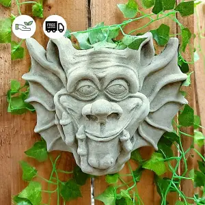 Delightful Stone Cast Thinking Gargoyle Ornament