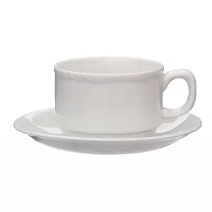 Essentials by Premier Quinn Embossed White Saucer